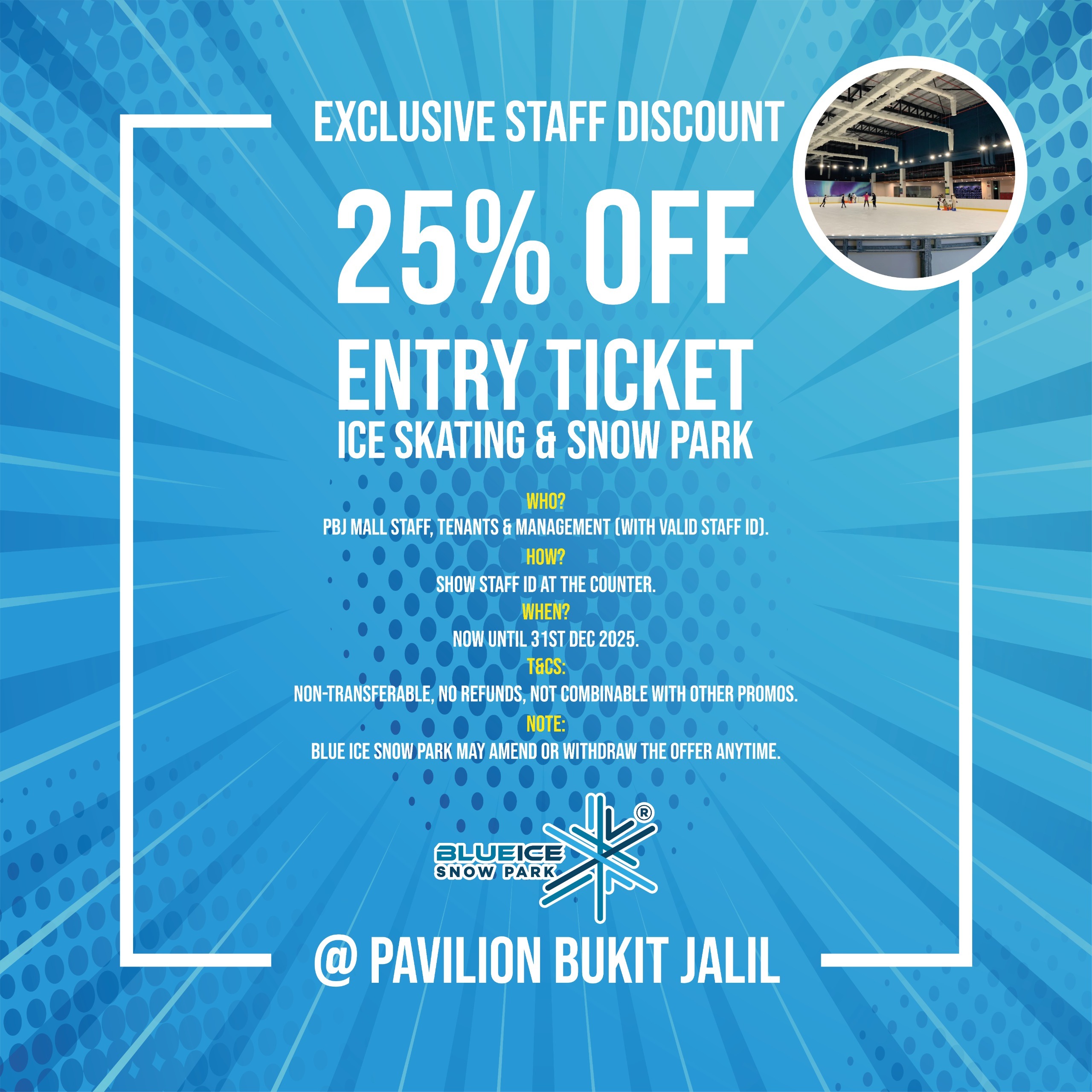 Blue Ice Snow Park : 25% OFF Entry Ticket